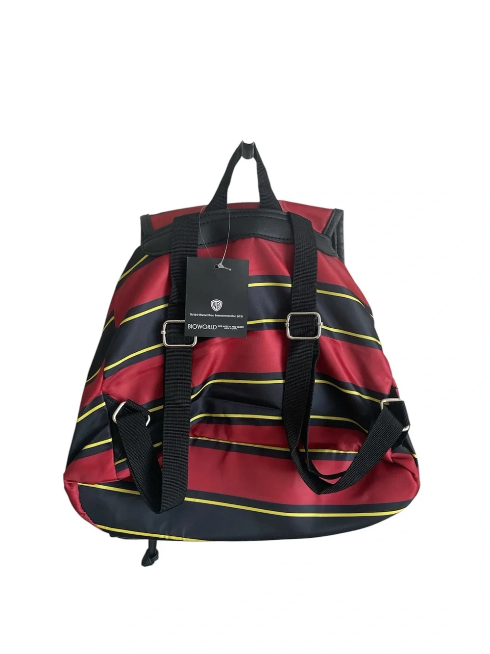 Harry Potter Hogwarts School Backpack Burgundy Black Striped